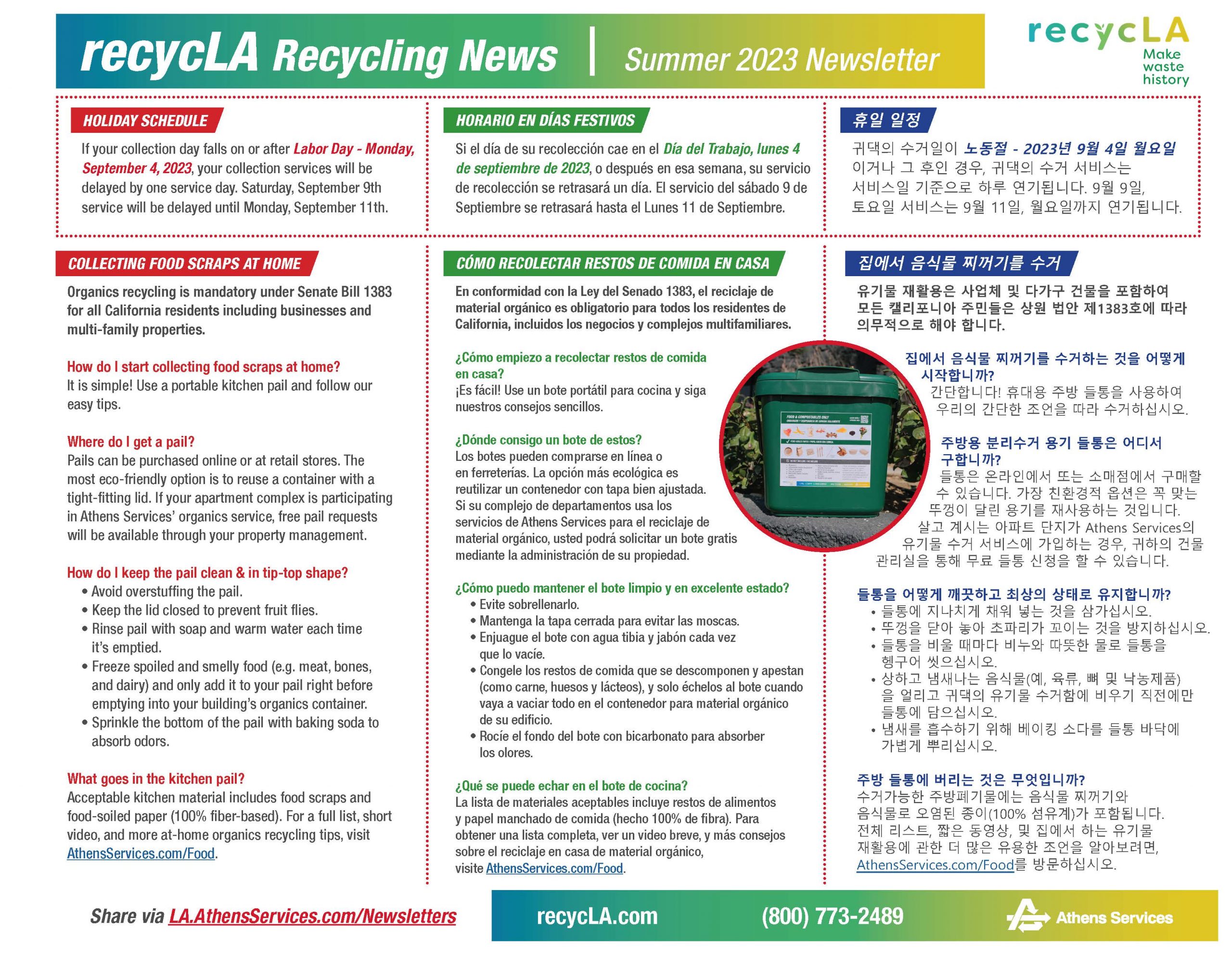 RecycLA Newsletter Q3 2023 Web thumbnail
